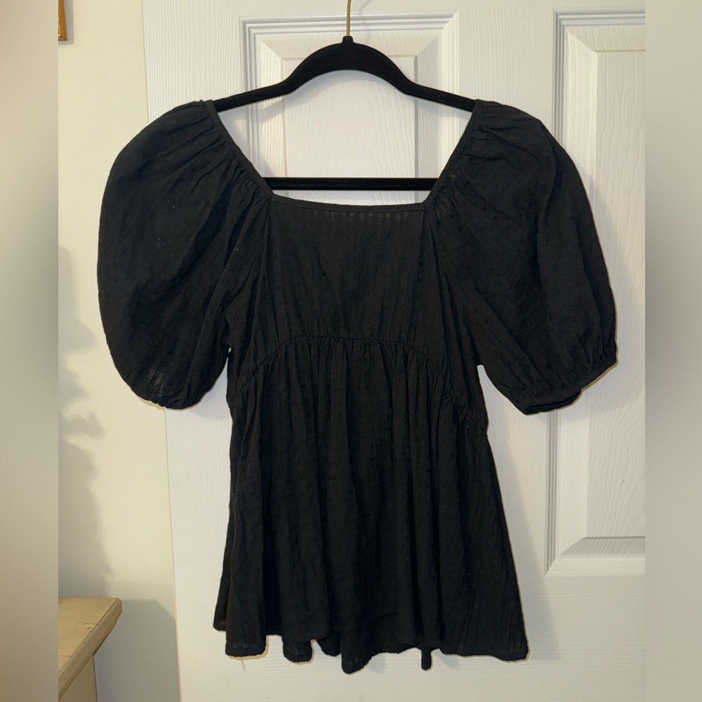 BP Black Peplum Top